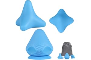 RYMALL Masażer punktu spustowego (3 sztuki) – zestaw niebieskich silikonowych piłek do masażu do łagodzenia bólu mięśni, roztworu napięcia mięśniowo-powięziowego i regeneracji po treningu