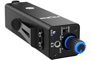 FZONE Upgraded in-Ear Monitor Amplifier Portable IEM with Super Great Sound Quality, Stereo/Mono Switch, Enhanced Durable Belt Clip