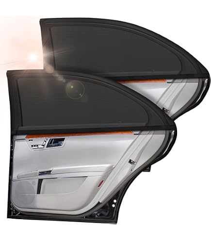 Auto Folie Sonnenschutz Auto Baby, 2 Pack Magnetisch Doppelschicht Auto Vorhang UV Schutz Auto Sonnenschutz Kinder, Für Seitenscheibe Passend Für Die Meisten Fahrzeuge Auto Spiegel Für Baby