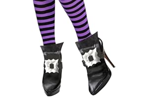 W WIDMANN MILANO Party Fashion - 33873 - Cubrezapatos de bruja con hebillas, accesorios para zapatos, accesorios para disfraces, accesorios, carnaval, fiesta temática, Halloween