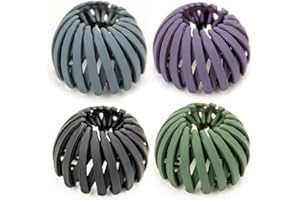 WJIAEER Juego de 4 pinzas para el cabello de nido de pájaro retro, pinzas para el cabello retráctiles antiarañazos, accesorios para el cabello para niñas