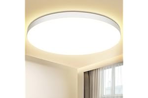 SWOIELTR Plafoniera LED Soffitto 24W Lampada da Soffitto 4000K 2000LM Plafoniera Bagno IP44 Impermeabile Ø28CM Rotonda Lampadario LED Moderna Luce Soffitto per Cameretta, Soggiorno, Cucina, Balcone, Corridoio