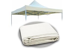 IBK Telo ricambio per gazebo 2x2/3x3/6x3 Tetto tessuto beige impermeabile doppio Anti Raggi UV, resistente (3x3)