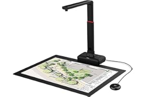 VIISAN S21 Large Format Book Scanner, Capture Size A2, 26MP High Resolution, Auto-Flatten & Fingerprint Removal Technologies, Adjustable Height, Multi-Language OCR, Run On Windows & macOS