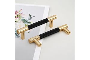 Pexintek 10 Stycken Skåphandtag Guldsvart Moderna Lådhandtag 96mm CC