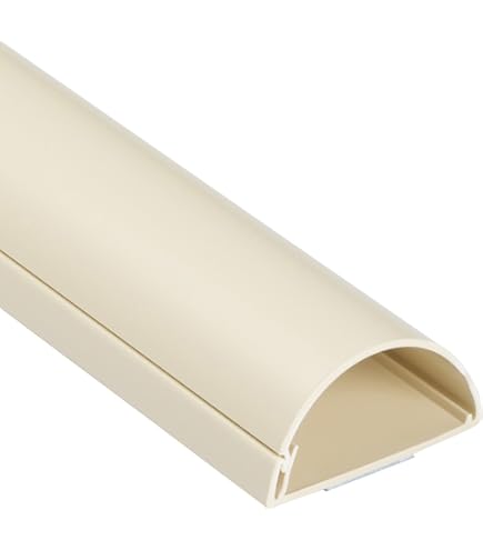 SWAWIS PVC-Vloerkabelgoot, 100 x 3 x 1,2 cm, houtlook, kabelafdekking, zelfklevend