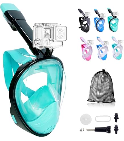 Set da snorkeling per adulti, maschera panoramica con ampia vista, set