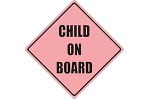 GENERIC Pink Child On Board Car Safety Vinyl Car Sticker Sign Girl Baby 150mm by 150mm