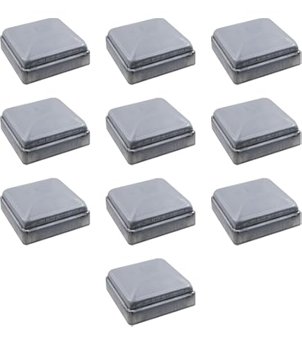 Zaunpfostenkappen Aus Metall – 75x75 Mm, Silber, 16 Stück, Schutzabdeckung Für Zaunpfosten