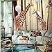 Produktbild Rureng Hintergrund Große Malerei Dekor Giraffe Kreis Harz Wandmalereien 3D Wallpaper Hotel Badroom Wandbild Für Wohnzimmer-150X120Cm