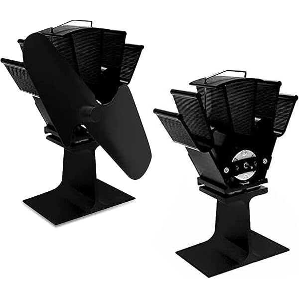 AcornSolution Heat Stove Fan for Wood Burning Stove Fan Log Burner Fireplace  Silent Heat Powered Stove Fan - Eco Friendly and Efficient Fan (Black) (2  Blade) : Amazon.co.uk: DIY u0026 Tools