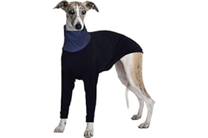 PUMYPOREITY Jersey Galgo, Chaleco Cálido Galgo Forro Polar Abrigo Salukis Pijamas Galgos Abrigo Perro Grande(Negro, XL)