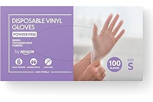 ‎BY AMAZON by Amazon - Einweg-Vinylhandschuhe, Größe S, 100er-Pack(Früher Marke Hevea)