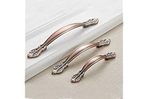 Voleseni™, maniglie per mobili, cassetti, maniglie per cassetti, maniglie per cassetti, cucina, cassetti, porte, armadi, decorazione per la casa, ufficio, 64 mm, rosso anticato,