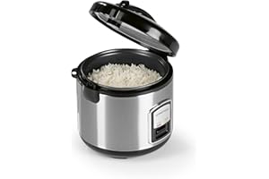 GourmetMaxx 14655 Rice Cooker Argento con funzione vapore