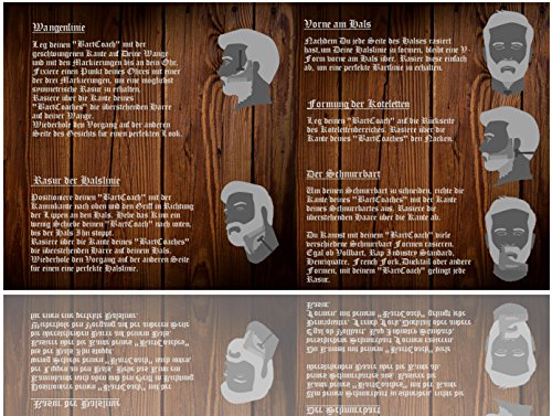 BartCoach Bart-Schablone | Bart styling Tool | Bartkamm für deine Bartpflege | perfekte Rasur der Bartlinie | Rasierschablone | Premium Qualität - 4