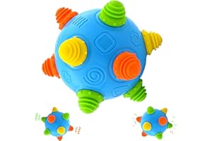 DoInFun Vibrating Ball for Babies Music Jiggly Ball Sensory Ball Shake Ball for Toddlers Kids Children, 1 Pcs Large