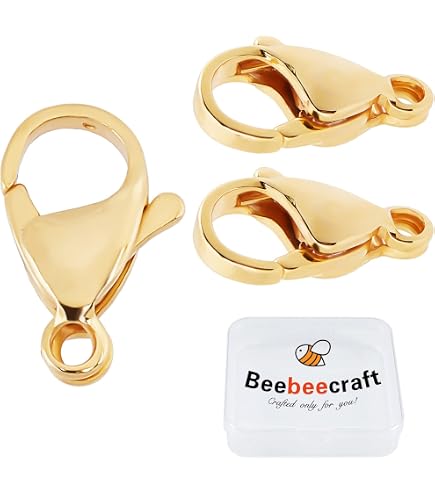 Fermoirs Mousquetons Argent 925 Doré 24k - Lot De 3 Pour Création Bijoux