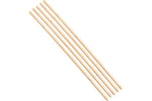 H&H HOMEDECOR LTD Wooden Broom Handle Stick Replacement Wood Handle Heavy Duty Durable Wood Broom 48 inces (120 cm) Long Mop Handle 1/8" (28/29mm) Diameter Broomstick Wooden Pole Only (Pack of 5)