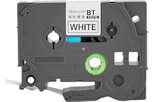 SHIPENOPHY Odporna na zużycie taśma etykieta jednolity atrament długotrwała czarna na białym dla brata TZe-231