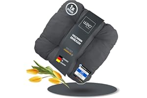 LILENO HOME Juego de 1 cojín para silla antracita (38 x 8 cm) asiento jardín, cocina o comedor -Cómodos y resistentes a los rayos UV en interiores exterior