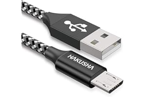 HAKUSHA Cavo Micro USB, [0.5M] 3A ricarica rapida cavo Android durevole nylon cavo caricatore cellulare per Samsung S7/S6/S5/J5/J7 Huawei Nokia Nexus Sony Tablet PS4 Kindle