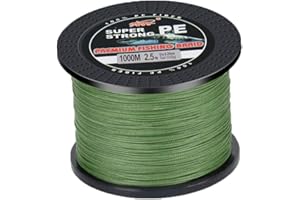 SXSHUN 1000m Fil de Tresse Peche 4 brins 100% PE Braid Ligne de Pêche Super Strong Résistante à l'abrasion