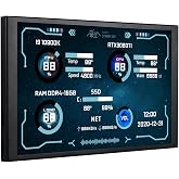 TURZX Turing Smart Display 8 İn&ccedil; Siyah İkincil Ekran, 1280x800 USB Type-C/USB 9 Pin Mini Bilgisayar Durum Ekranı, Windows 10/