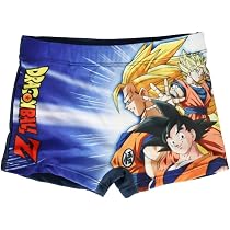 Short De Bain Dragon Ball Z Pour Garçon 4-8 Ans – Boxer De Natation Super Saiyan – 100% Polyester, Coupe Slim