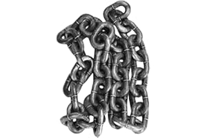 Hollylife 1m Halloween Simulation Plastic Chain Halloween Party Supplies Decoration Layout Decor Barrier Chain Performance Props Horror Chamber of Secrets Haunted House Costume Accessory Black