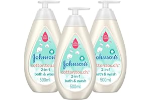 KIDSNADO johnson' S Baby Cotton touch 2-in-1 da bagno e Wash 500 ml Confezione da 3