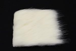 Tigofly 8 pcs 8cmX8cm Furabou Craft Fur 8 Plain Colors Synthetic Fiber Streamer Tail Wing Fly Fishing Tying Materials