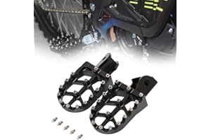 JFG RACING Dirt Bike Fußrasten,Motorrad Fußrasten Breite CNC Aluminium Legierung für Sur Ron Light Bee S/X X160 X260 Talaria Sting MX3/R MX4 Talaria X3 CRF150F CRF230F 2003-2019 Schwarz