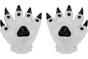 LONTG Animal Paw Gloves Christmas Costume Werewolf Bear Claws Gloves Animal Party Fancy Dress Warm Plush Gloves Furry Gloves Handwear Accessories For Halloween Cosplay Costume Party