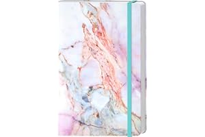 Huamxe Liniertes Journal Notizbuch, Marmor-Hardcover, Medium 14,5 x 21,3 cm, 160 Seiten dickes Papier, niedliches ästhetisches A5 College liniertes Notizbuch für Journaling Schreiben Arbeit Büro