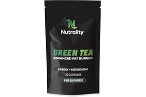 Nutrality Green Tea Advanced Fat Burner Supplement | for Men & Women | Weight Management, Metabolism Boost & Appetite Suppressant | 30 Vegan Capsules