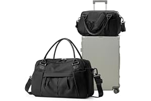 SEAFEW Borsone da Viaggio,Bagaglio a Mano 40x20x25 Ryanair Borsa da Viaggio,Borsa da Cabina Ryanair Borsa Sportiva Borsone da Palestra Borsa da Weekend,B02-Nero