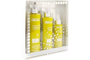 abril et nature - Set de Cuidado Capilar Gold Lifting - Definición de Rizos, Anti-Encrespamiento y Rejuvenecedor - Pack Champú, Mascarilla y Sérum para el pelo - Cabellos Rizados u Ondulados - 550 ml