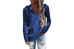 GRMLRPT Sweat à Capuche Légere Femme Blouson Zippé Femme Veste de Sport Cardigan Manches Longues Veste Automne et Hiver Casual Outdoor Basic