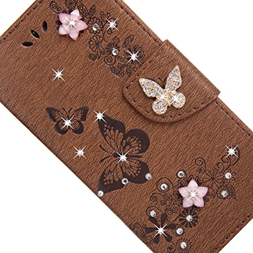 Galaxy A5 2017 H  lle Mo-Beauty   Malerei Schmetterling Butterfly Muster Ledertasche PU Leder H  lle Flip Tasche Wallet Case Cover HandyH  lle Briefta
