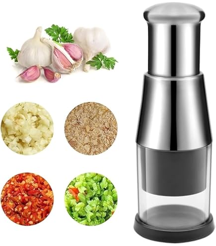 Tritatutto Manuale Per Cipolle E Verdure - Acciaio Inox, Multistrato, Argento - Foto 9