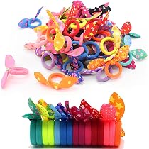 50 Stück Hasenohren-Haargummis Für Mädchen – Bunt, Weicher Stoff, Für Partys & Geschenke