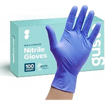 100 guanti monouso in nitrile, in confezione dispenser, taglia a scelta: XS, S, M, L, XL, XXL, guanti monouso monouso