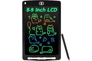 Coolzon Tavoletta Grafica LCD Scrittura Colorato 8.5 Pollice, Elettronica Lavagna Cancellabile da Disegno con Penna, Portatile Lavagnetta per Bambini Digitale Ewriter con Pulsante Elimina, Nero