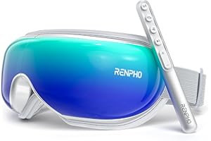 ‎RENPHO RENPHO Eyeris 1- Augenmassagegerät mit Fernbedienung und Warm, Bluetooth Musik, Wiederaufladbar, Verbessert Trockene Augen, Geschenke für Frau/Man
