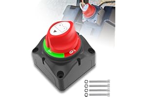 UCKASAYFY Battery Isolator Switch 12V 24V Battery Disconnect Isolation Switch for car, boat, camper, campervan, vehicle, marine