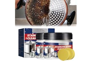 TOERJII CrèMe Nettoyante Plaques Cuisson & Surfaces Inox,Nettoyant pour Acier Inoxydable, Nettoyant Universel, Spray D'Entretien pour Un Nettoyage Efficace Dissout La Graisse Et Les ImpuretéS (2 Pcs)