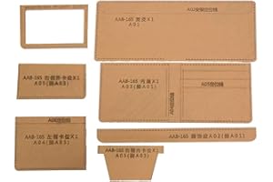 FDIT Gabarit en Acrylique, Pochoir de Portefeuille Léger pour une Coupe Pratique, Ensemble D'artisanat en Cuir Transparent, Idéal pour les Amateurs D'artisanat Fait à la Main