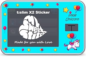 ‎MYSWEETSTITCH MySweetStitch - 1x Tandem t:slim X2 Sticker, Made in Germany, Little Unicorn