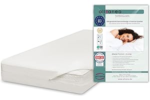 ‎ALLSANA allsaneo Premium Allergy Sufferers Mattress Cover 100 x 200 x 24 cm | Allergy Cover Extra Soft and Lightweight | Anti Mite Encasing | Dust Mite Protection | Allergy-Proof Intermediate Cover | TÜV